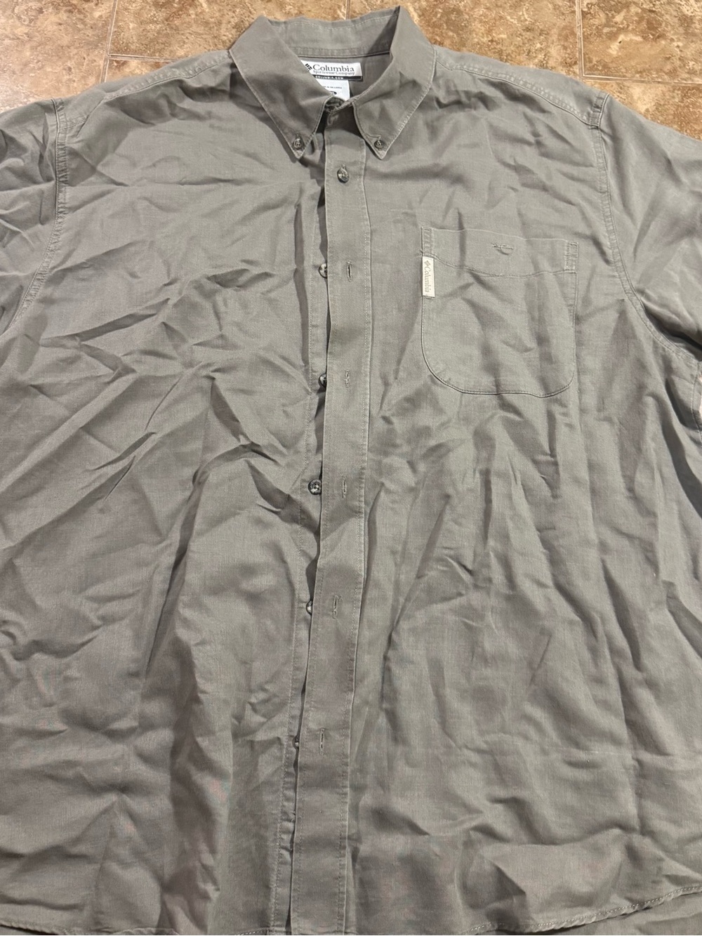 Vintage Columbia Men's Long-Sleeve Button-Down Shirt Jacket - Gray